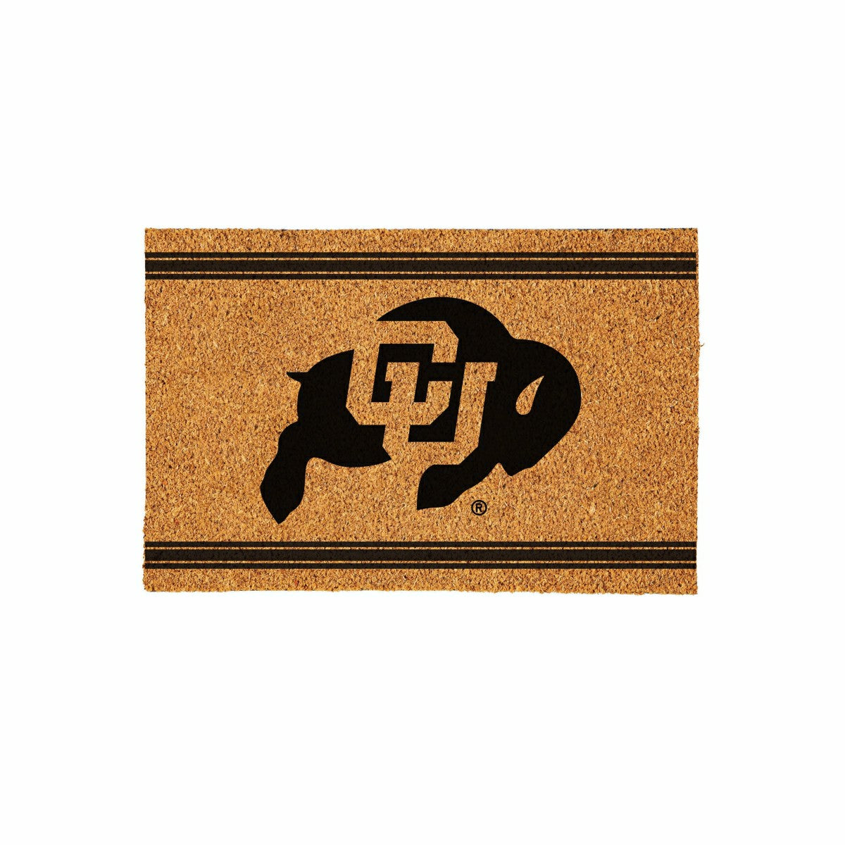 University of Colorado Large One Color Coir Mat, 36"x24" - Collegiate
