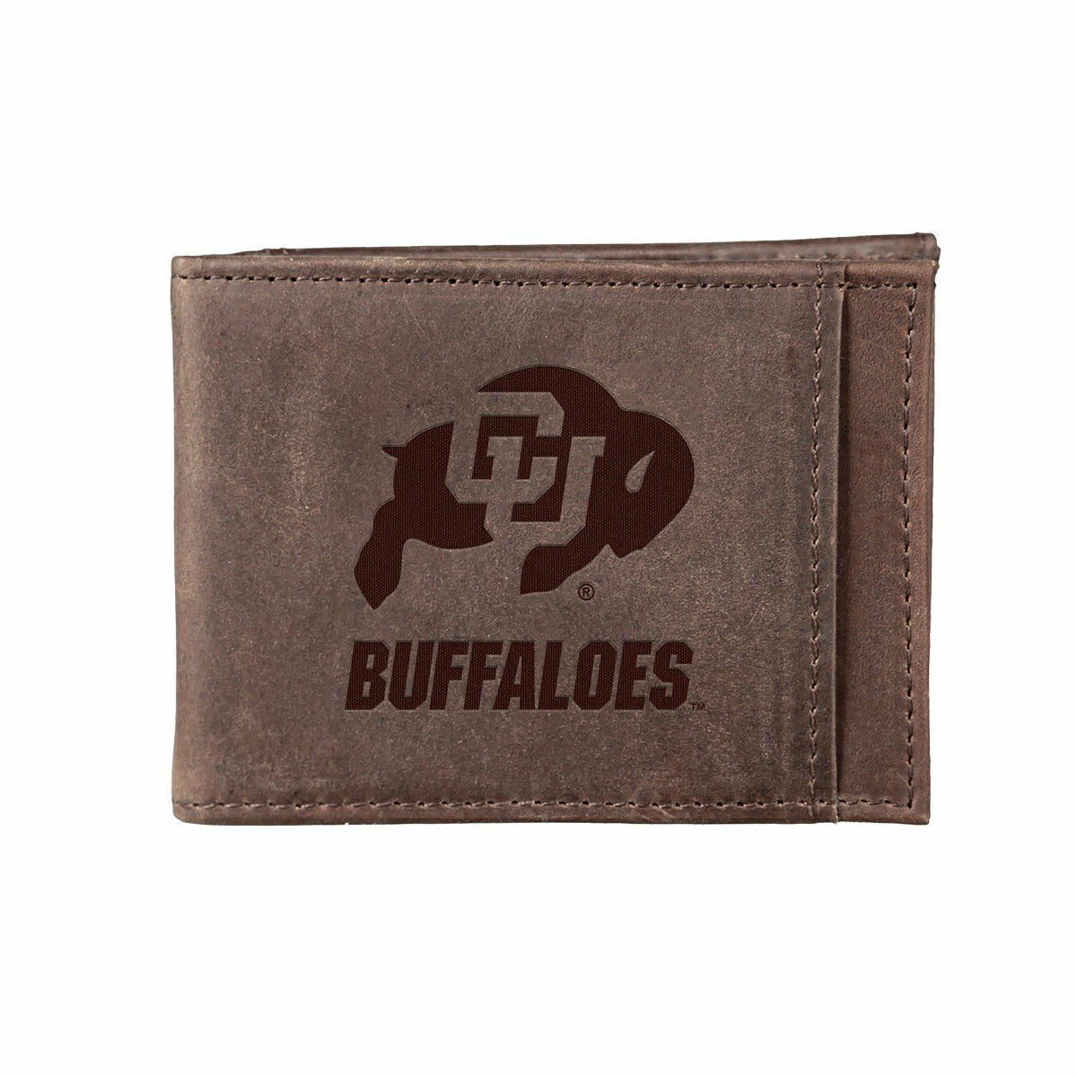 Slim Card Holder with RFID Blocking, University of Colorado, Brown - Collegiate Home
