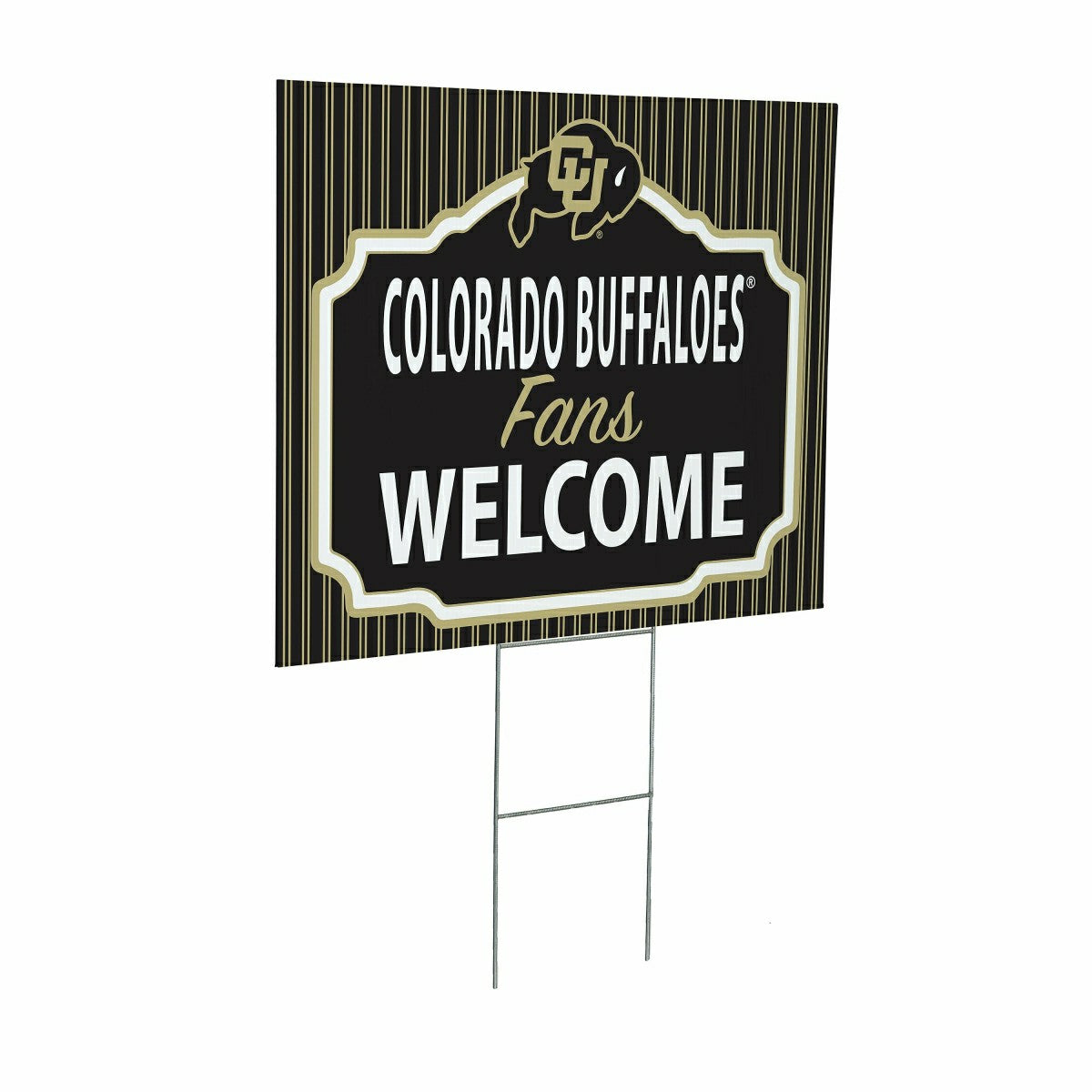 University of Colorado Coroplast Yard Sign, "Fans Welcome" - Collegiate Home