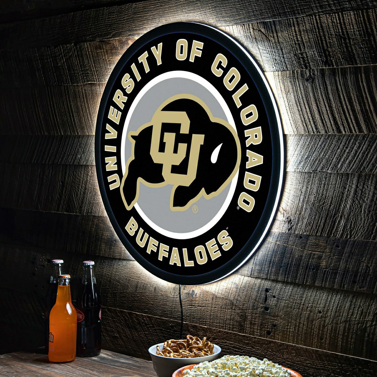 LED Wall Decor, Round, University of Colorado - Collegiate Home