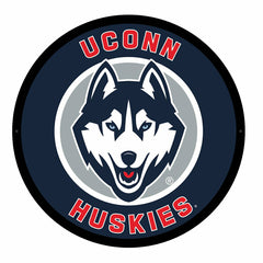 University of Connecticut College Large Round Edgelite LED Decor - Collegiate Home