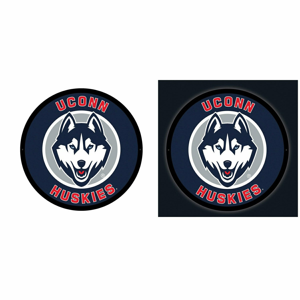 University of Connecticut College Large Round Edgelite LED Decor - Collegiate Home