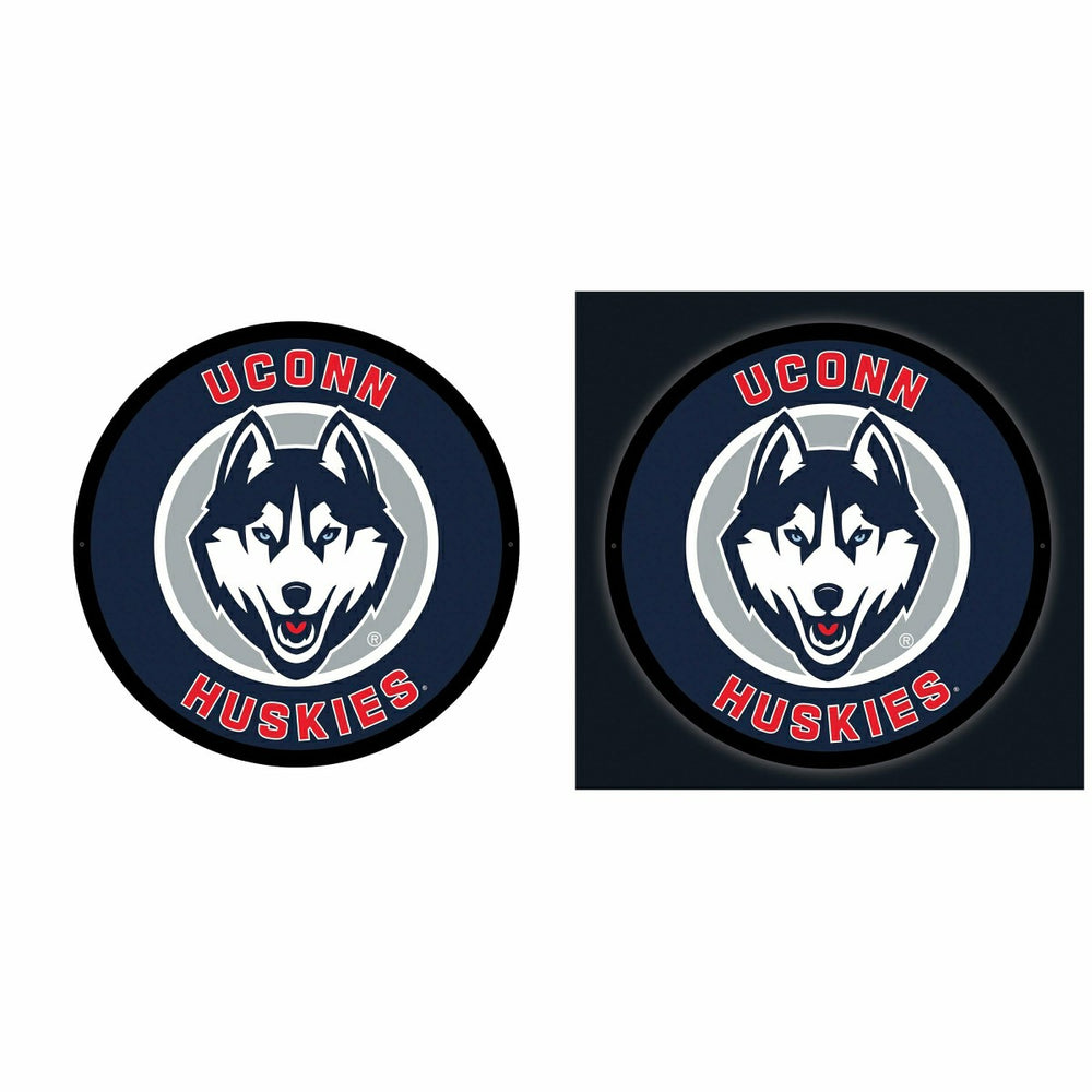 University of Connecticut College Large Round Edgelite LED Decor - Collegiate Home