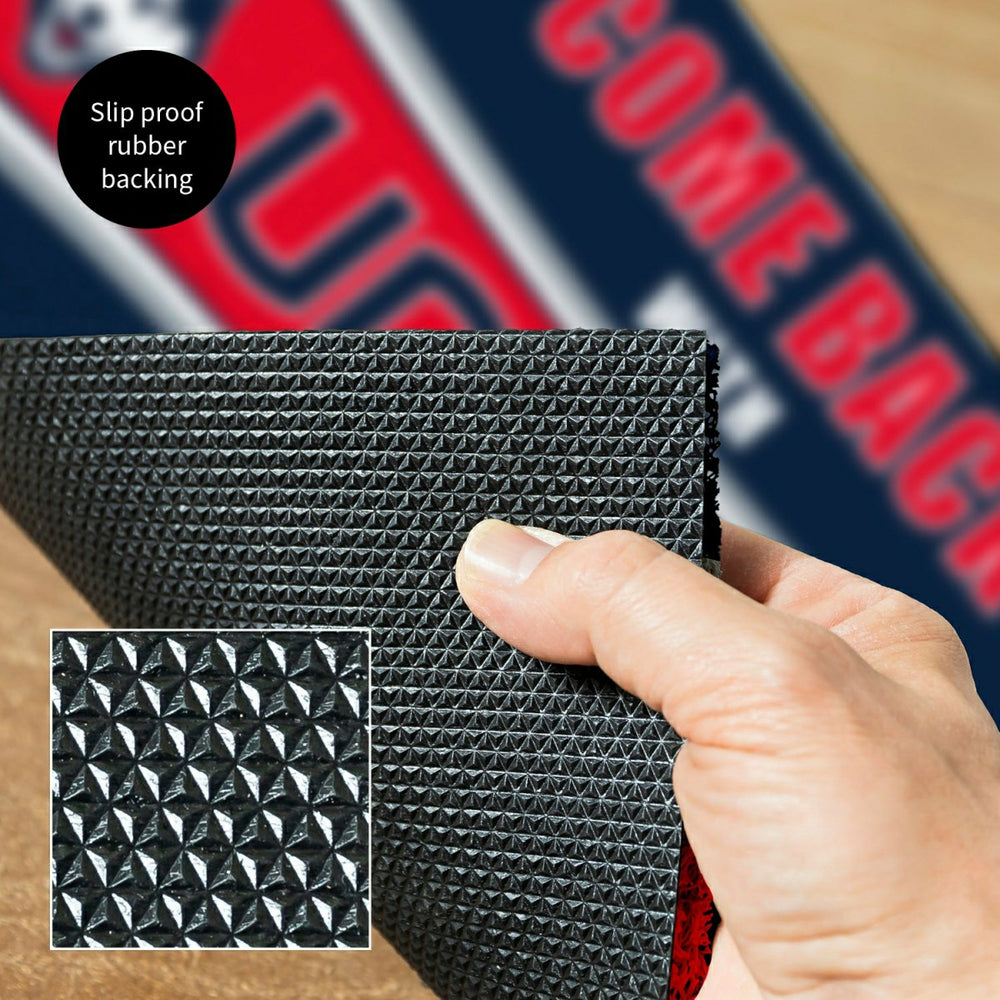 28" x 16" PVC Trapper Mat, Come Back with Tickets, Uconn - Collegiate