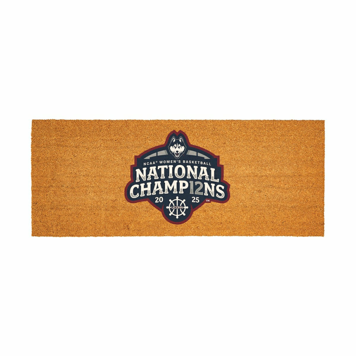 University of Connecticut, Womens NCAA Basketball Champions Extra Large Full Color Coir Mat, 60"x24" - Collegiate