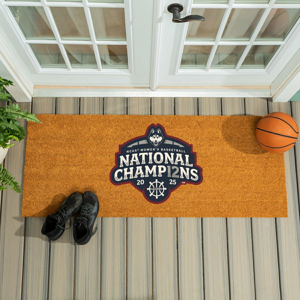 University of Connecticut, Womens NCAA Basketball Champions Extra Large Full Color Coir Mat, 60"x24" - Collegiate