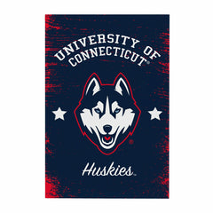 University of Connecticut Wood Wall Sign, 16x24 - Collegiate Home