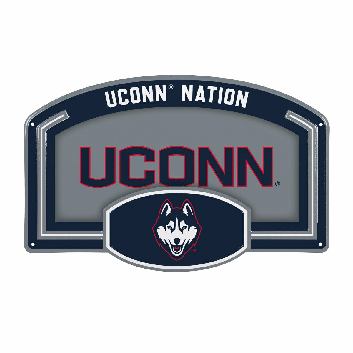 University of Connecticut USA Embossed Steel Wall Sign, 11" x 17" - Collegiate Home