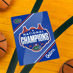 University of Florida, Mens NCAA Basketball Champions Metal Wall Sign, - Collegiate Home
