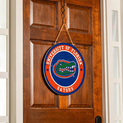 University of Florida Round Door Décor with Hanging Rope, 18x18 - Collegiate Home