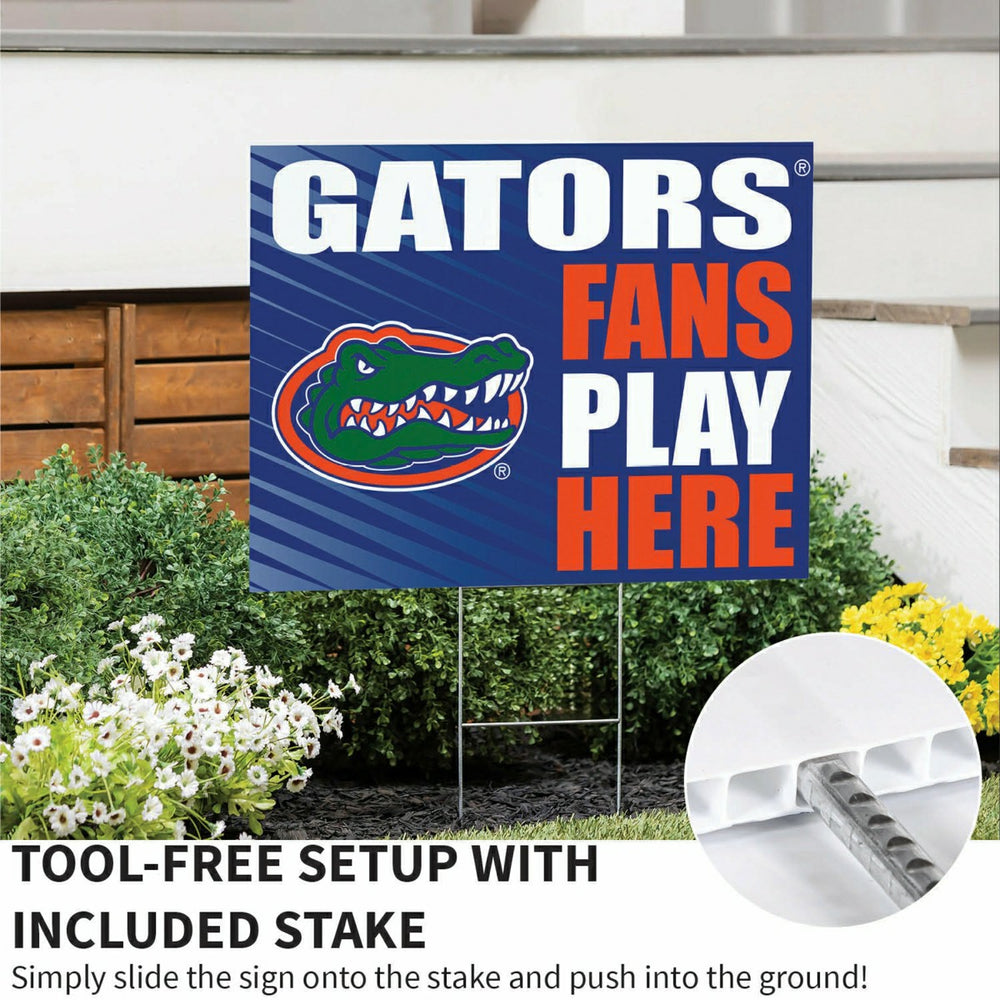 University of Florida Coroplast Yard Sign "Fans Play Here" - Collegiate Home