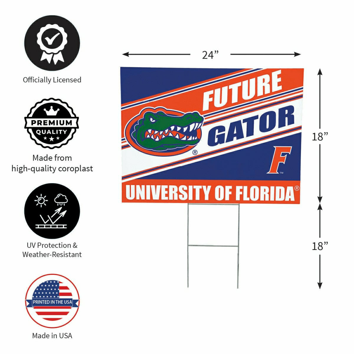 University of Florida Coroplast Yard Sign, Future Student - Collegiate Home