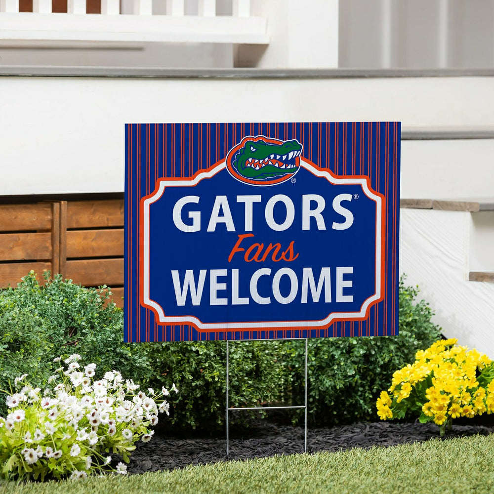 University of Florida Coroplast Yard Sign, "Fans Welcome" - Collegiate Home
