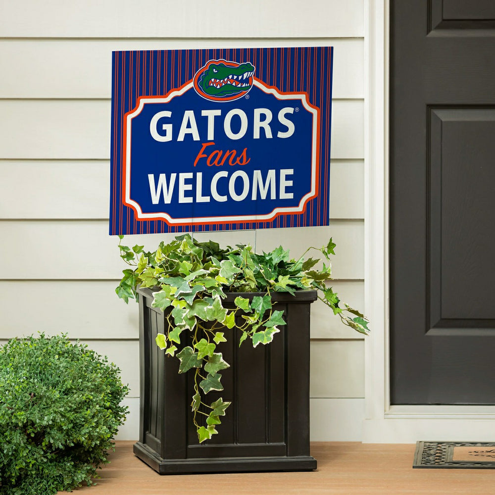 University of Florida Coroplast Yard Sign, "Fans Welcome" - Collegiate Home