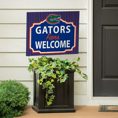 University of Florida Coroplast Yard Sign, "Fans Welcome" - Collegiate Home