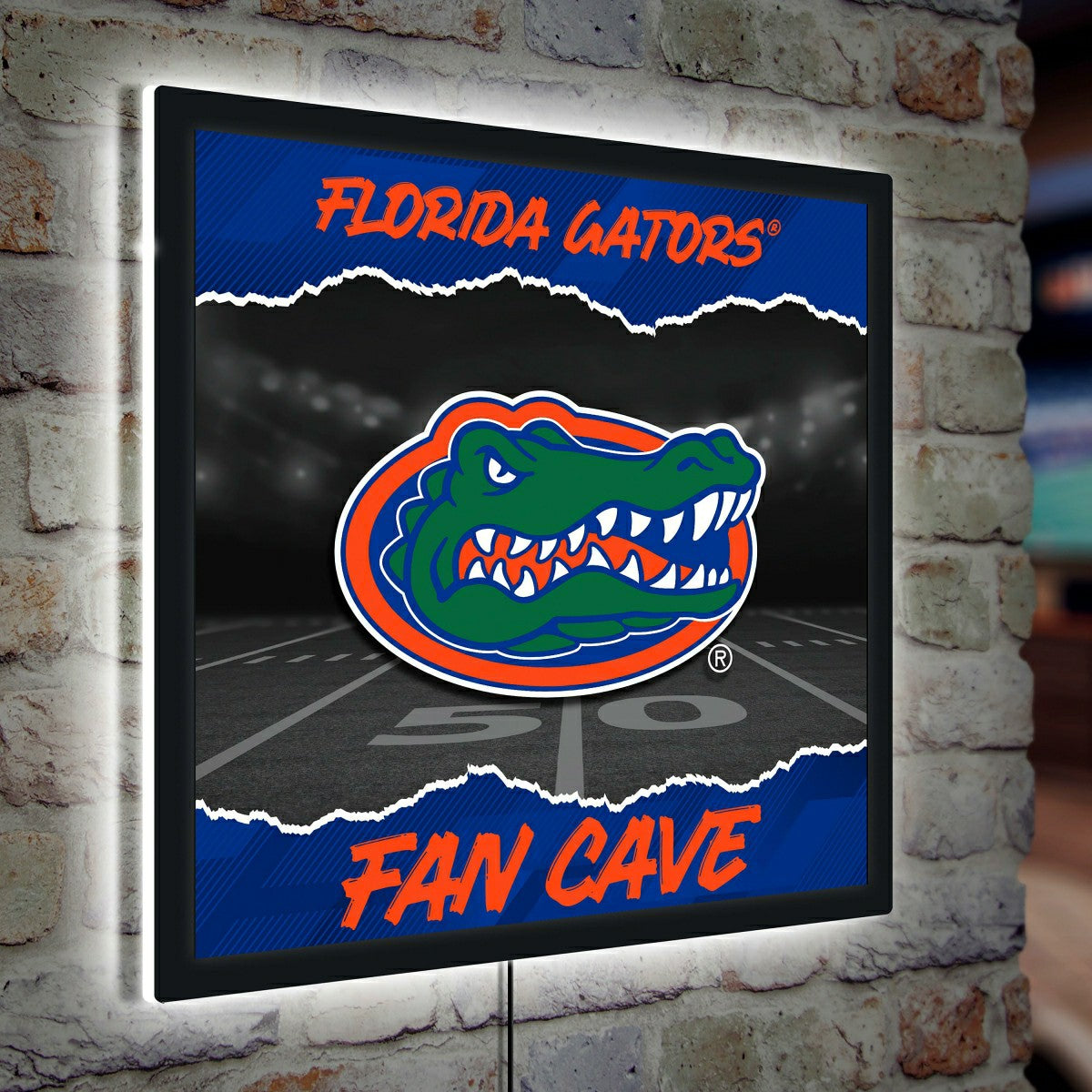 University of Florida 23"H x 23"L LED Wall Decor, Edgelite, Square - Collegiate Home