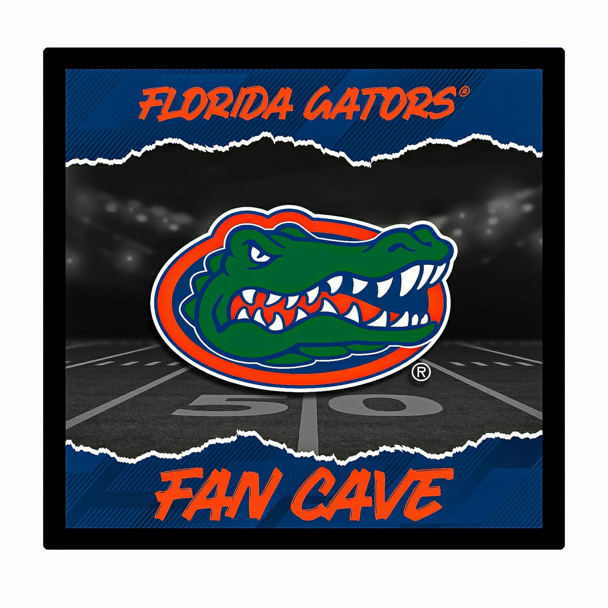 University of Florida 23"H x 23"L LED Wall Decor, Edgelite, Square - Collegiate Home