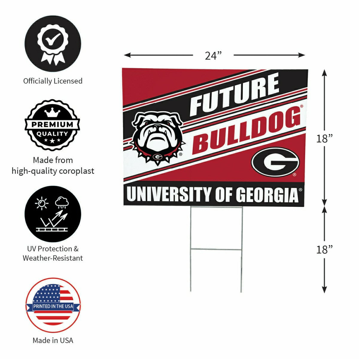University of Georgia Coroplast Yard Sign, Future Student - Collegiate Home
