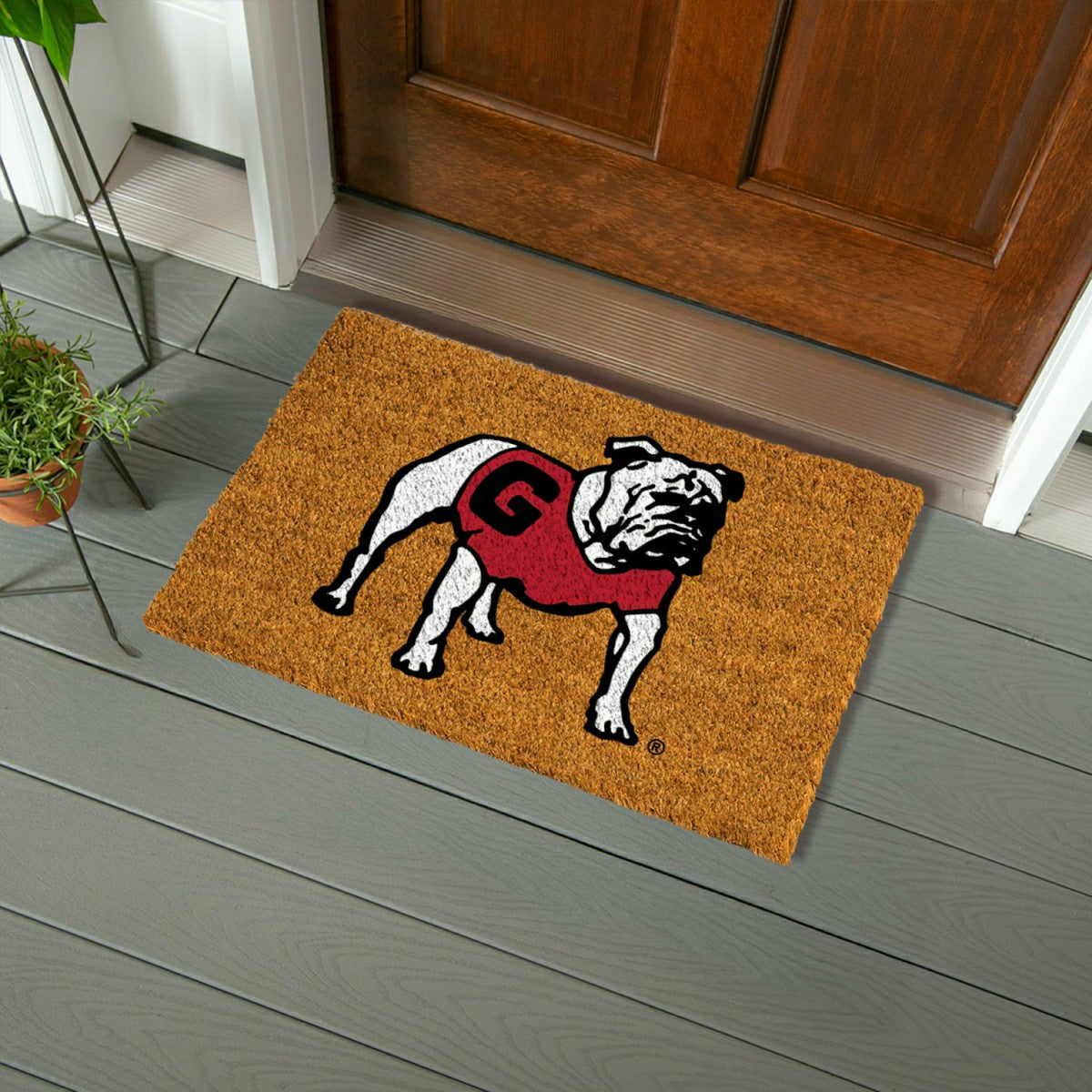 Coir Mat, 16"x28", University of Georgia, Alternate Bulldog Logo - Collegiate