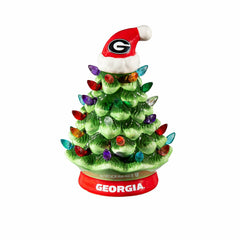 8" LED Ceramic Christmas Tree, University of Georgia - Collegiate Home