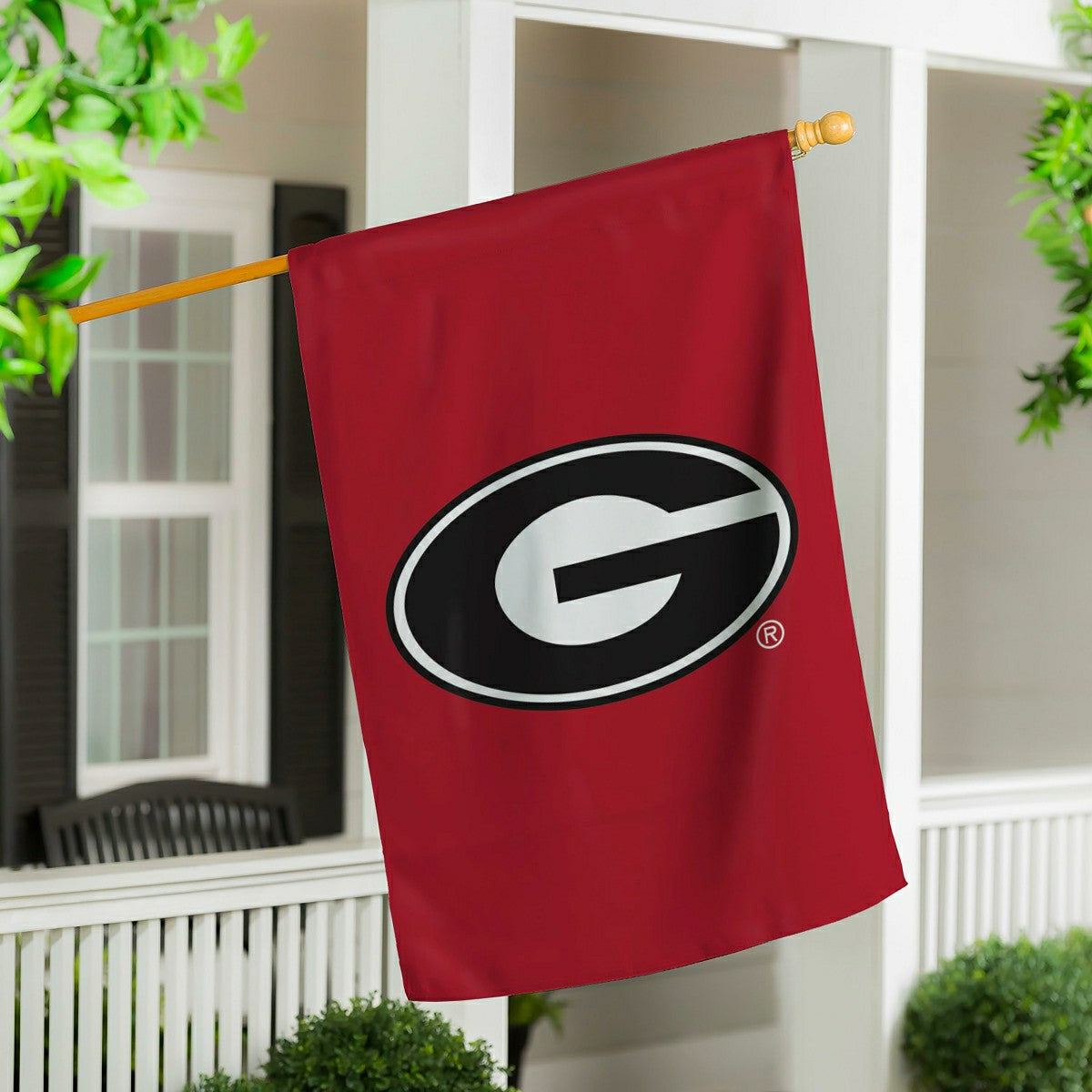 University of Georgia Applique House Flag - Collegiate Home