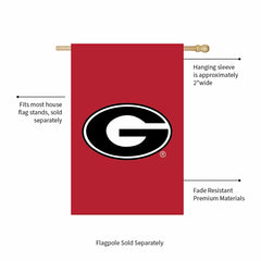 University of Georgia Applique House Flag - Collegiate Home