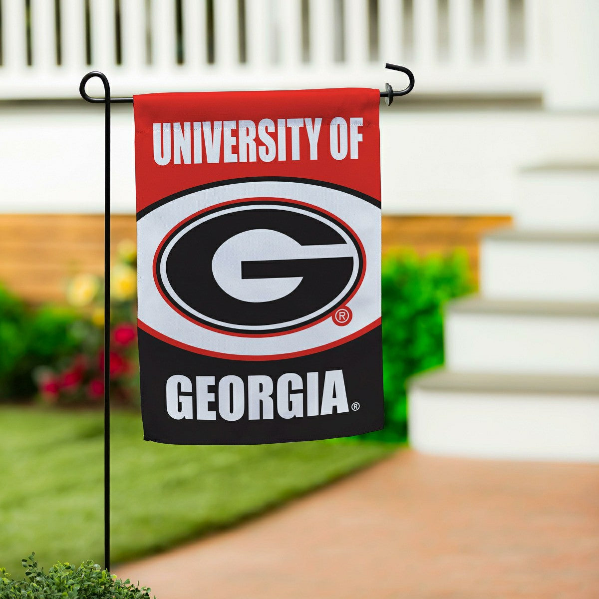 University of Georgia Suede Garden Flag - Collegiate Home