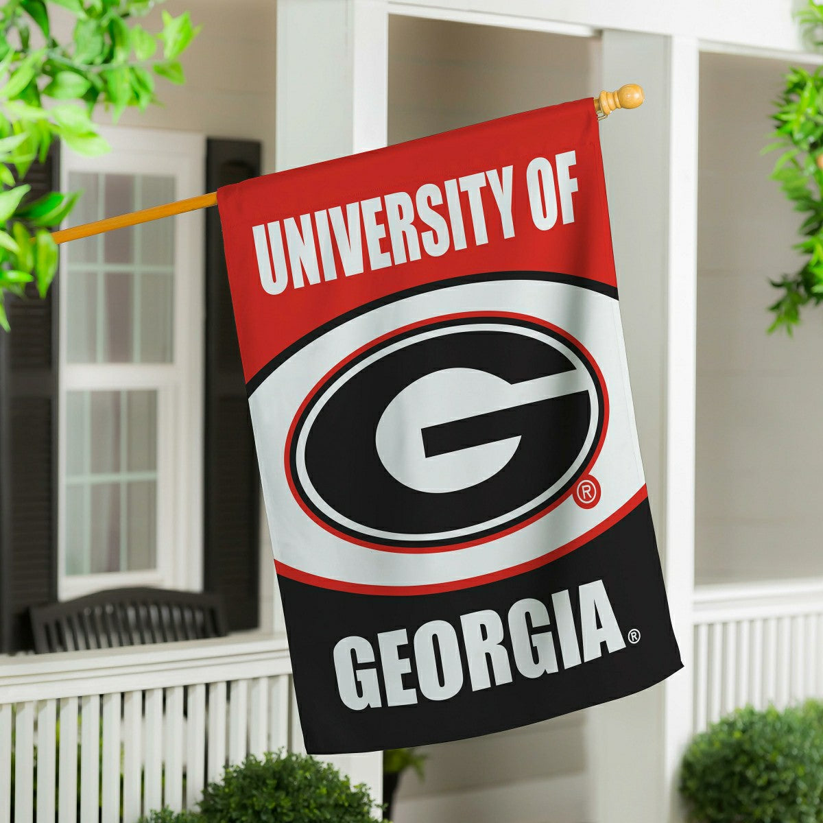 University of Georgia Suede House Flag - Collegiate Home