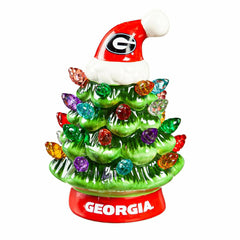 4" Mini LED Tabletop Christmas Tree, Set of 2, University of Georgia - Collegiate Home