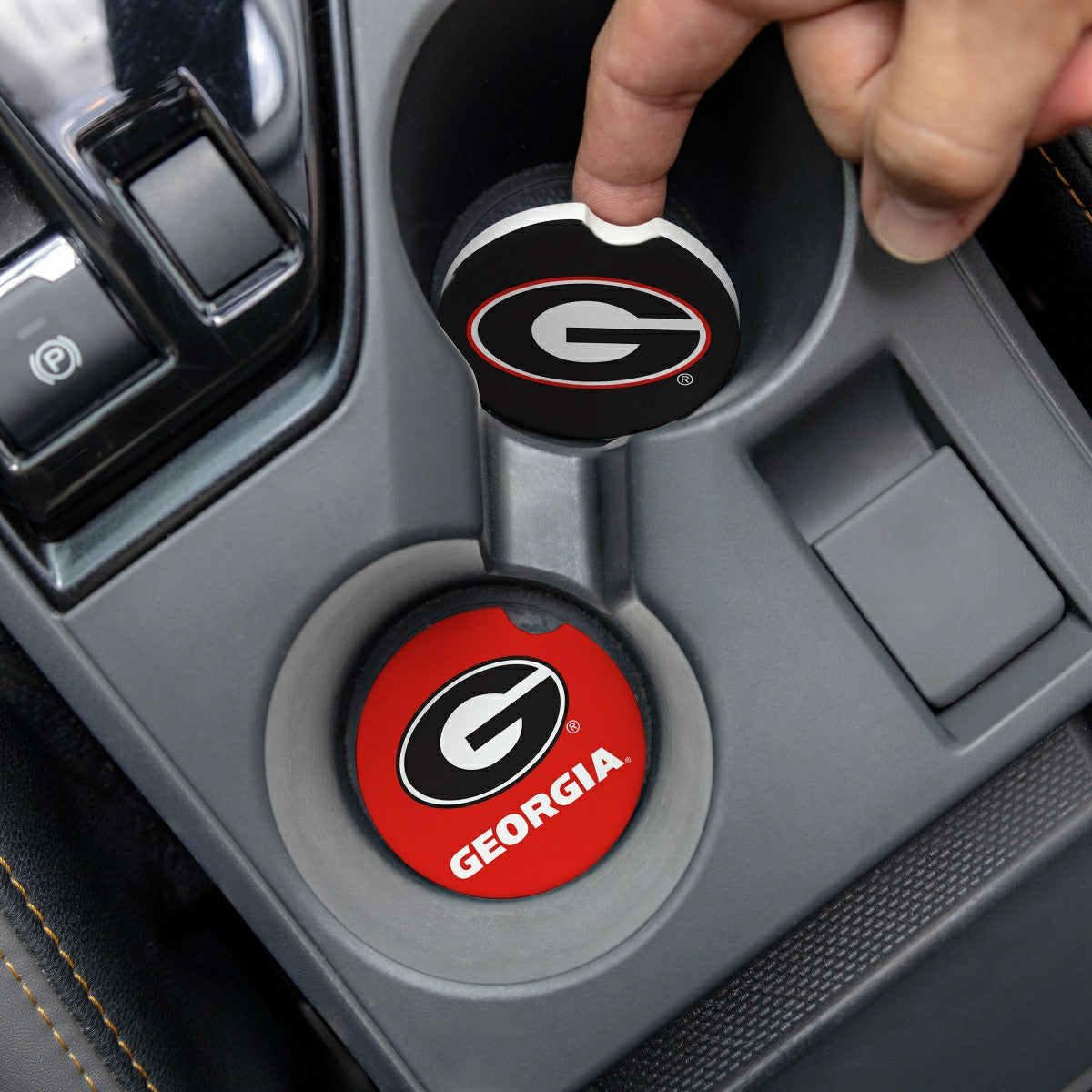 University of Georgia Car Coaster Set, 2pc - Collegiate Home