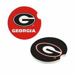 University of Georgia Car Coaster Set, 2pc - Collegiate Home