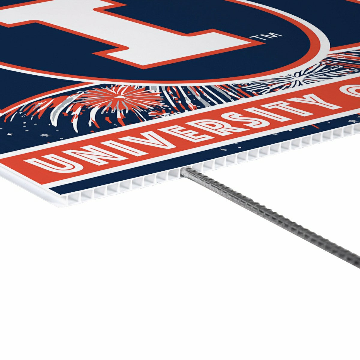 University of Illinois Yard Sign, Patriotic - Collegiate Home