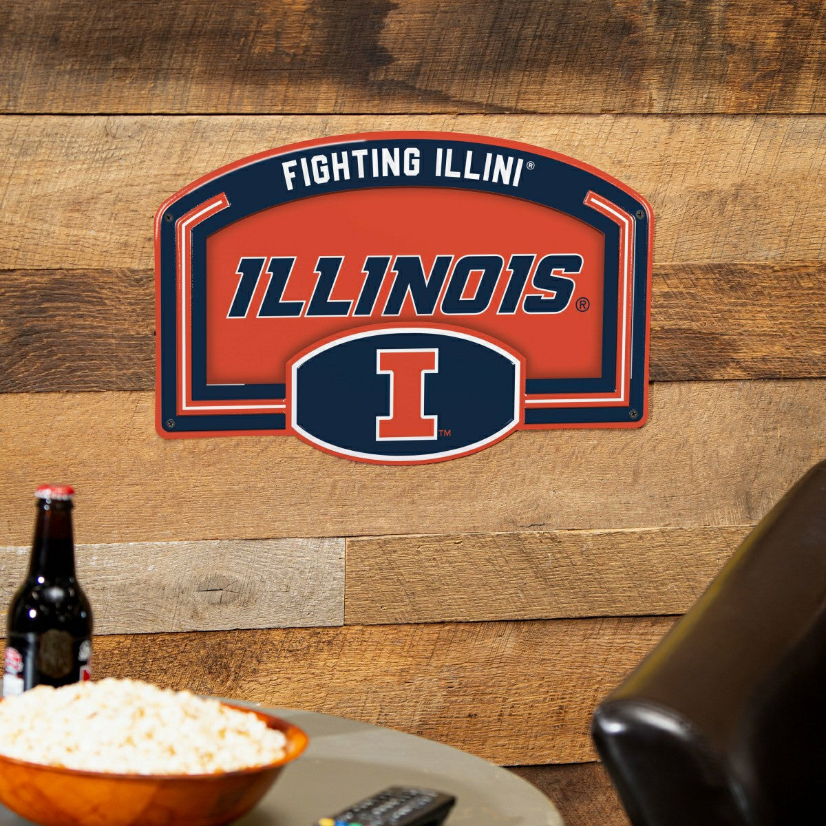 University of Illinois USA Embossed Steel Wall Sign, 11" x 17" - Collegiate Home