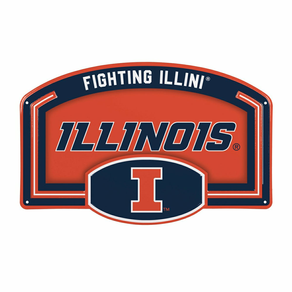University of Illinois USA Embossed Steel Wall Sign, 11" x 17" - Collegiate Home