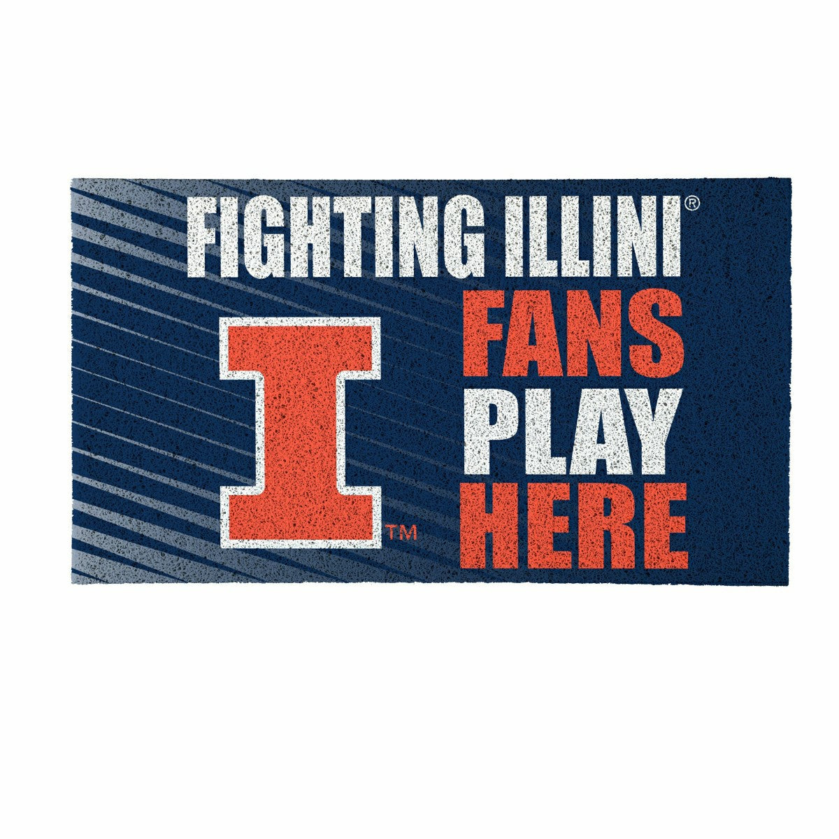 University of Illinois Fan Mat, 28"x16" - Collegiate