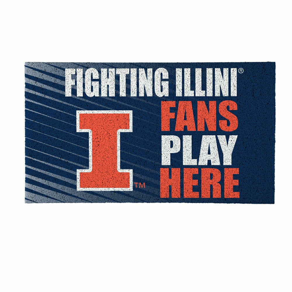 University of Illinois Fan Mat, 28"x16" - Collegiate