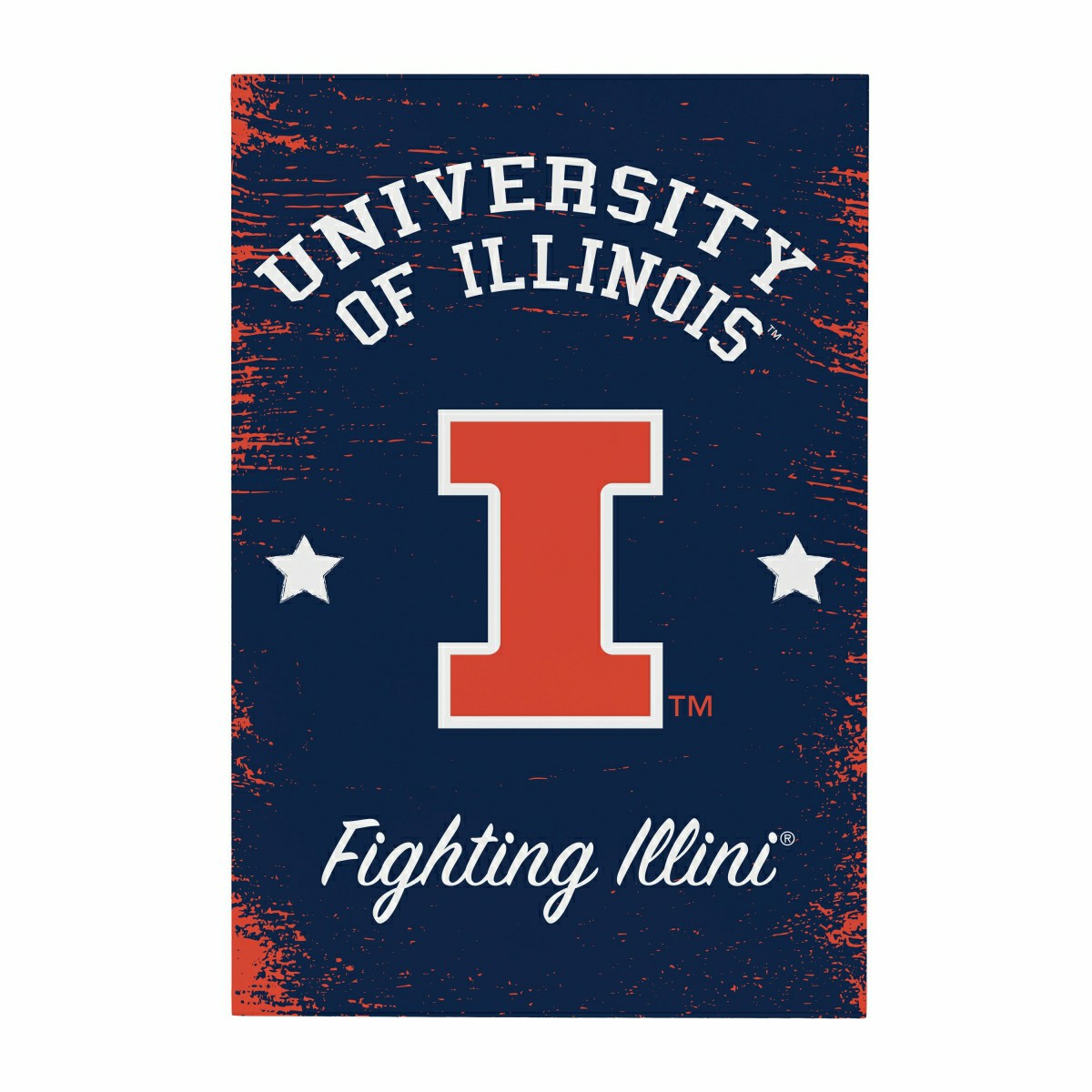 University of Illinois Wood Wall Sign, 16x24 - Collegiate Home
