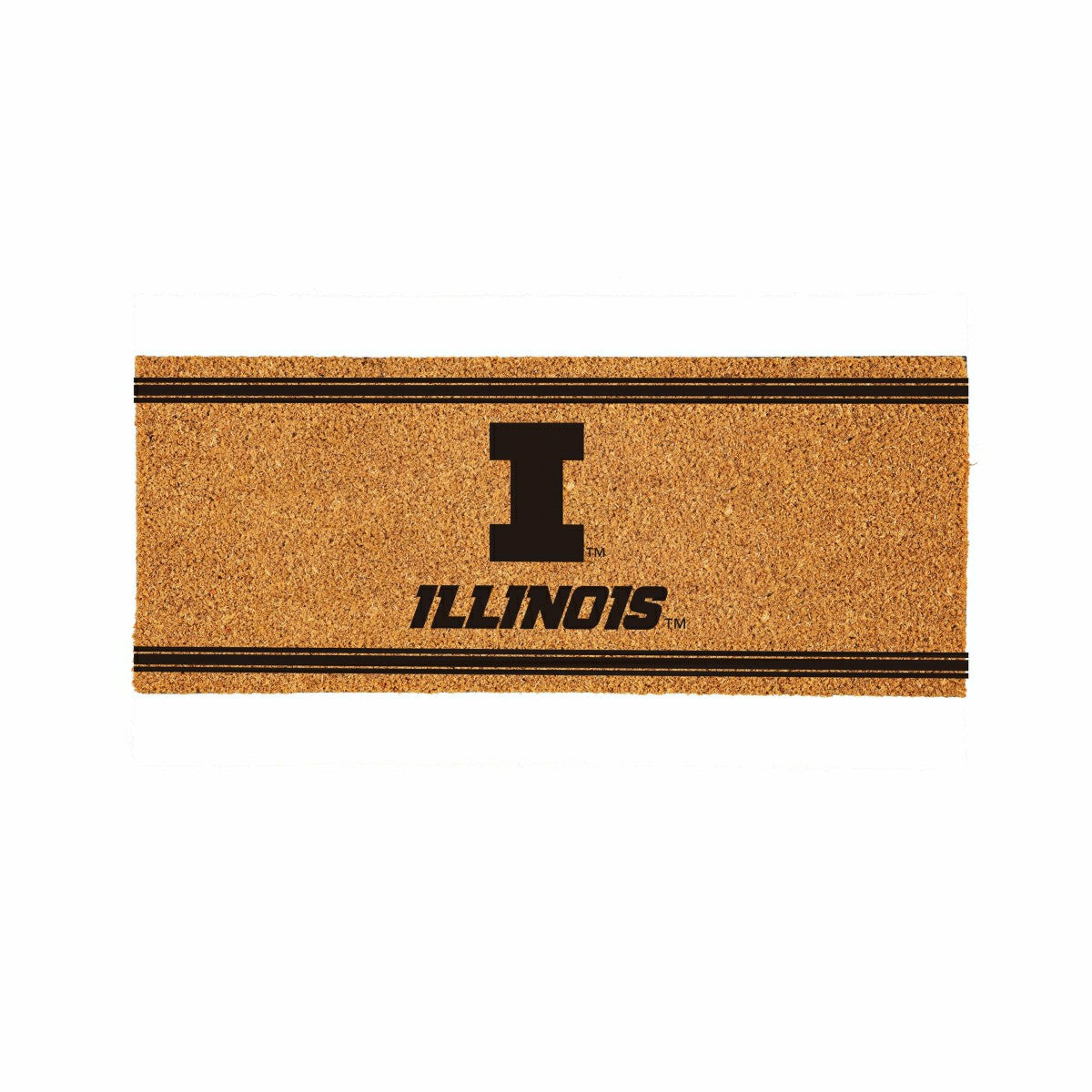 University of Illinois Extra Large One Color Coir Mat, 60"x24" - Collegiate
