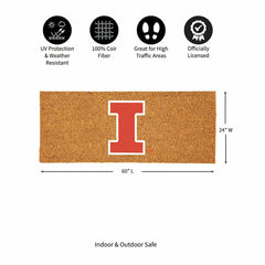University of Illinois Extra Large Full Color Coir Mat, 60"x24" - Collegiate