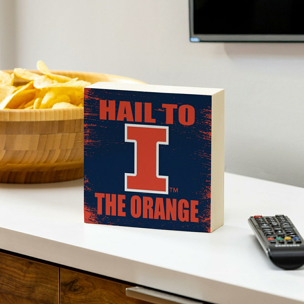 University of Illinois Plock, Down Home Fans, 6x6 - Collegiate Home