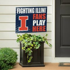 University of Illinois Coroplast Yard Sign "Fans Play Here" - Collegiate Home