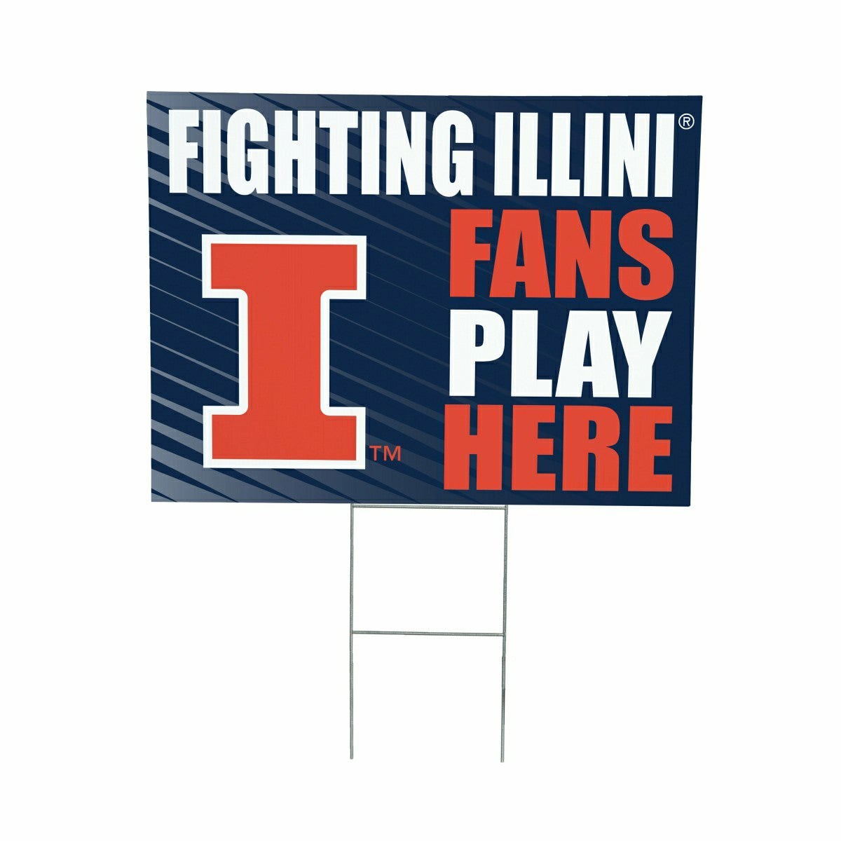 University of Illinois Coroplast Yard Sign "Fans Play Here" - Collegiate Home