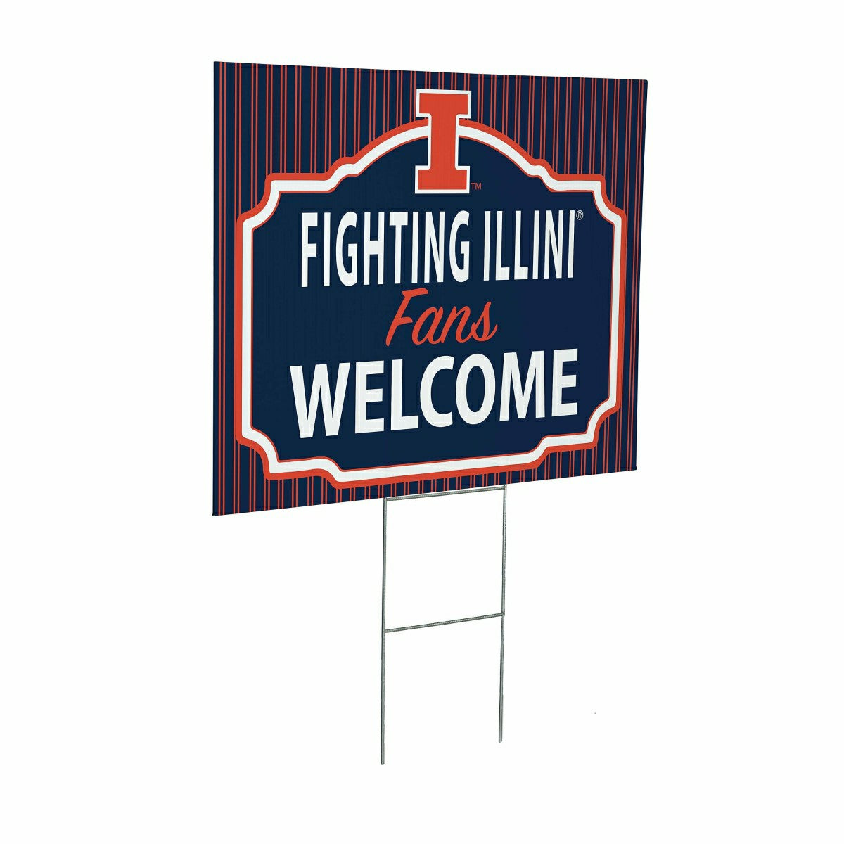 University of Illinois Coroplast Yard Sign, "Fans Welcome" - Collegiate Home