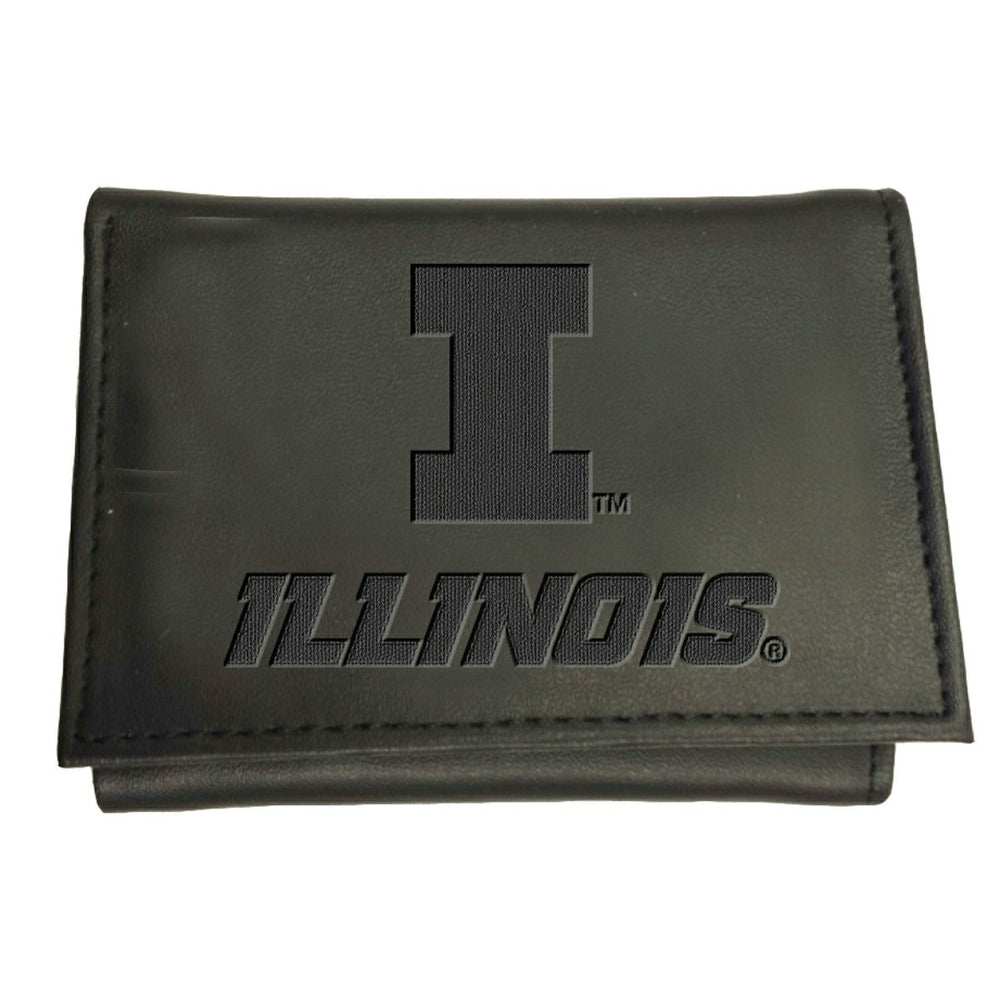 University of Illinois, Tri-Fold Wallet, Black - Collegiate Home