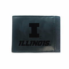 Front Pocket Wallet w/ RFID Blocking, University of Illinois, Black - Collegiate Home