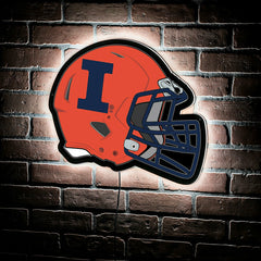 LED Wall Decor, Helmet, University of Illinois - Collegiate Home