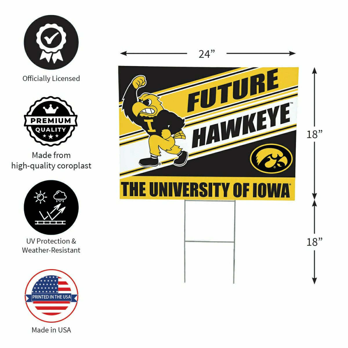 University of Iowa Coroplast Yard Sign, Future Student - Collegiate Home