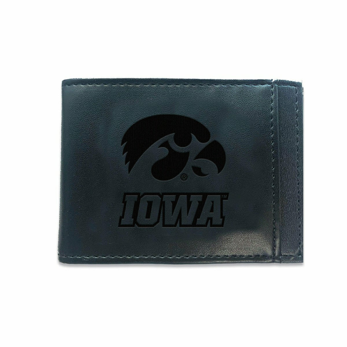 Front Pocket Wallet w/ RFID Blocking, University of Iowa, Black - Collegiate Home