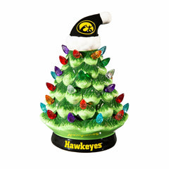 8" LED Ceramic Christmas Tree, University of Iowa - Collegiate Home