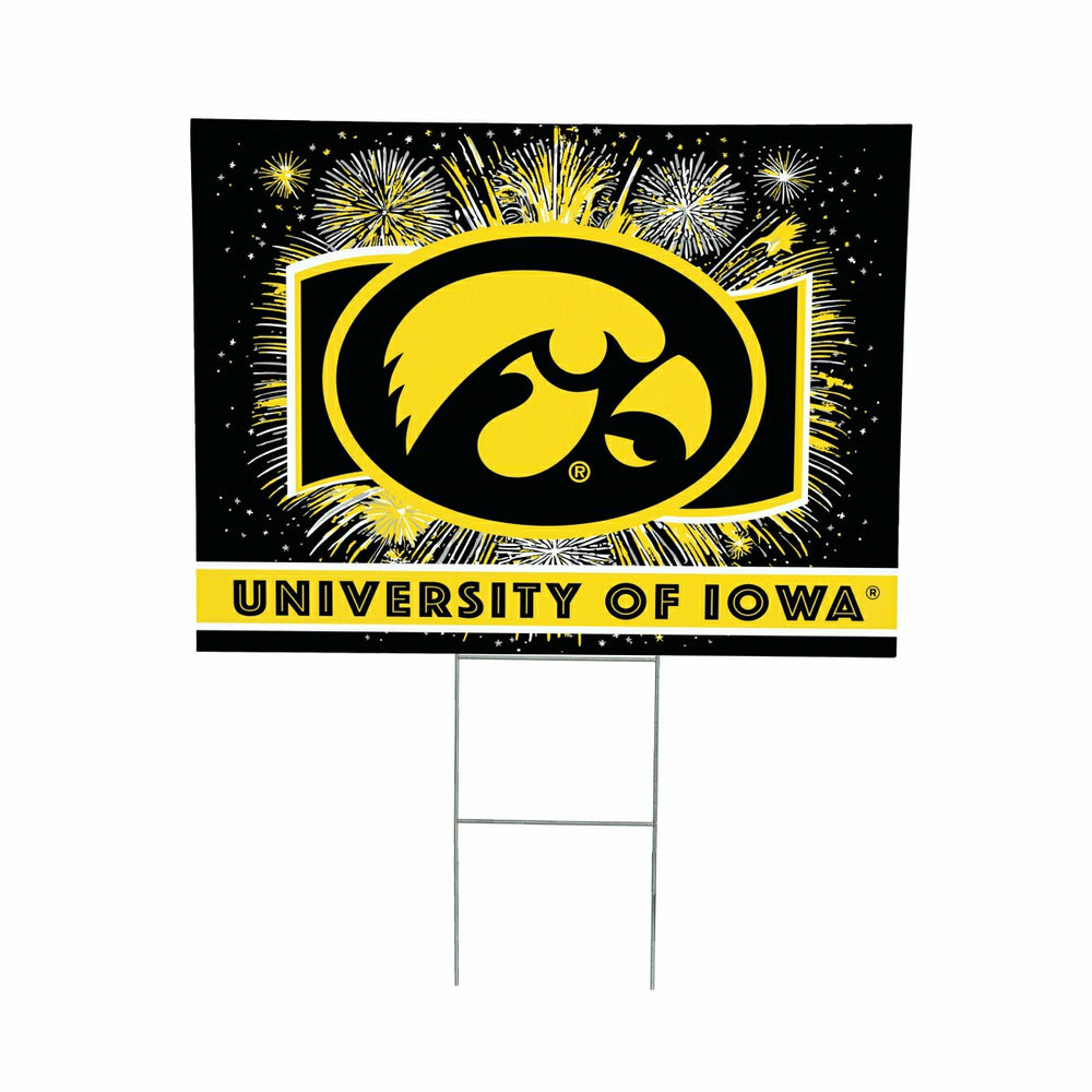 University of Iowa Yard Sign, Patriotic - Collegiate Home